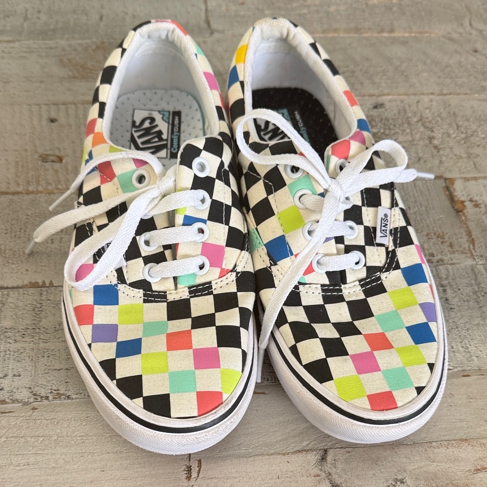 Vans Women’s Colorful Checkered Sneakers